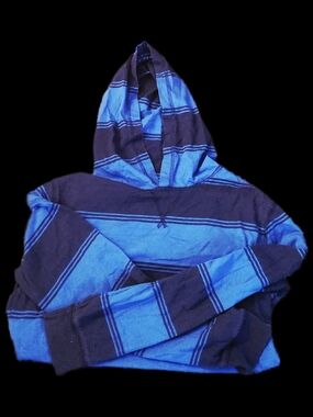 #MC32 Old Navy Blue and Black Striped Hoodie